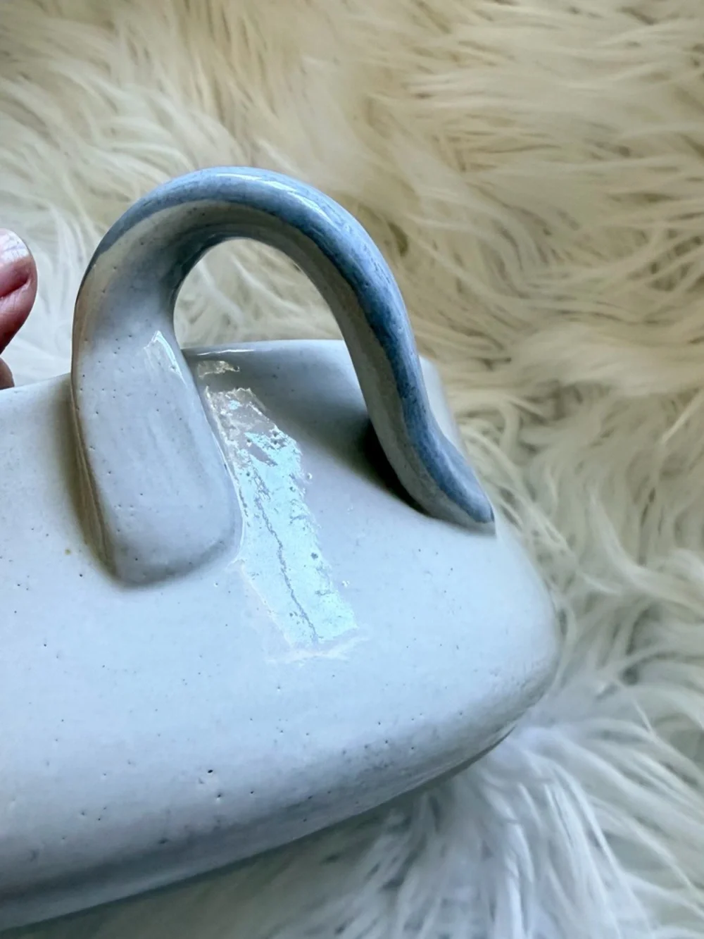2 Vintage Mini‎ Mount Ware Hot Cold Dip Bowl Set Stoneware Microwave Safe Blue